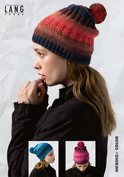 Patroon muts + haarband merino+ color